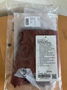 Lululemon Neu mit Etikett Breezethrough hoch geschnittene Shorts 6" Größe 4 - Bild 1 von 3