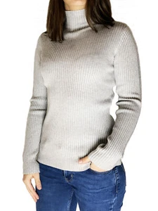 Maglia Donna Collo Alto a Costine Tinta Unita BooMove Maglioncino Manica Lunga - Foto 1 di 10