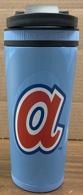 ATLANTA BRAVES COOPERSTOWN 26 oz GARRAFA DE AÇO INOXIDÁVEL SHAKER DE GELO COM ALÇA - Imagem 1 de 4