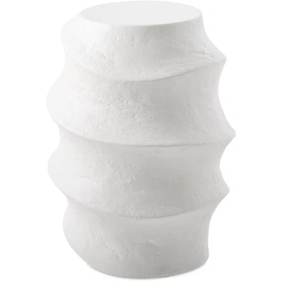 Uttermost 50201 Winded 20 X 14.5 inch White Concrete Outdoor Accent Table - Image 1 of 4