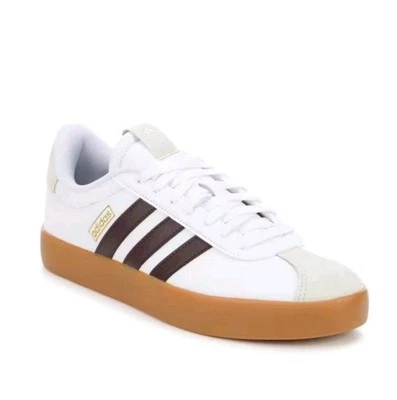 Adidas VL Court 3.0 Sneakers Mens Size 9. White Brown Taupe - Image 1 of 4