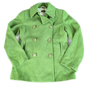J. Crew Coat Blazer Wool Jacket Green Size Medium READ - Picture 1 of 14