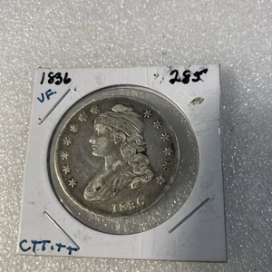 1836 capped bust half dollar - Picture 1 of 9