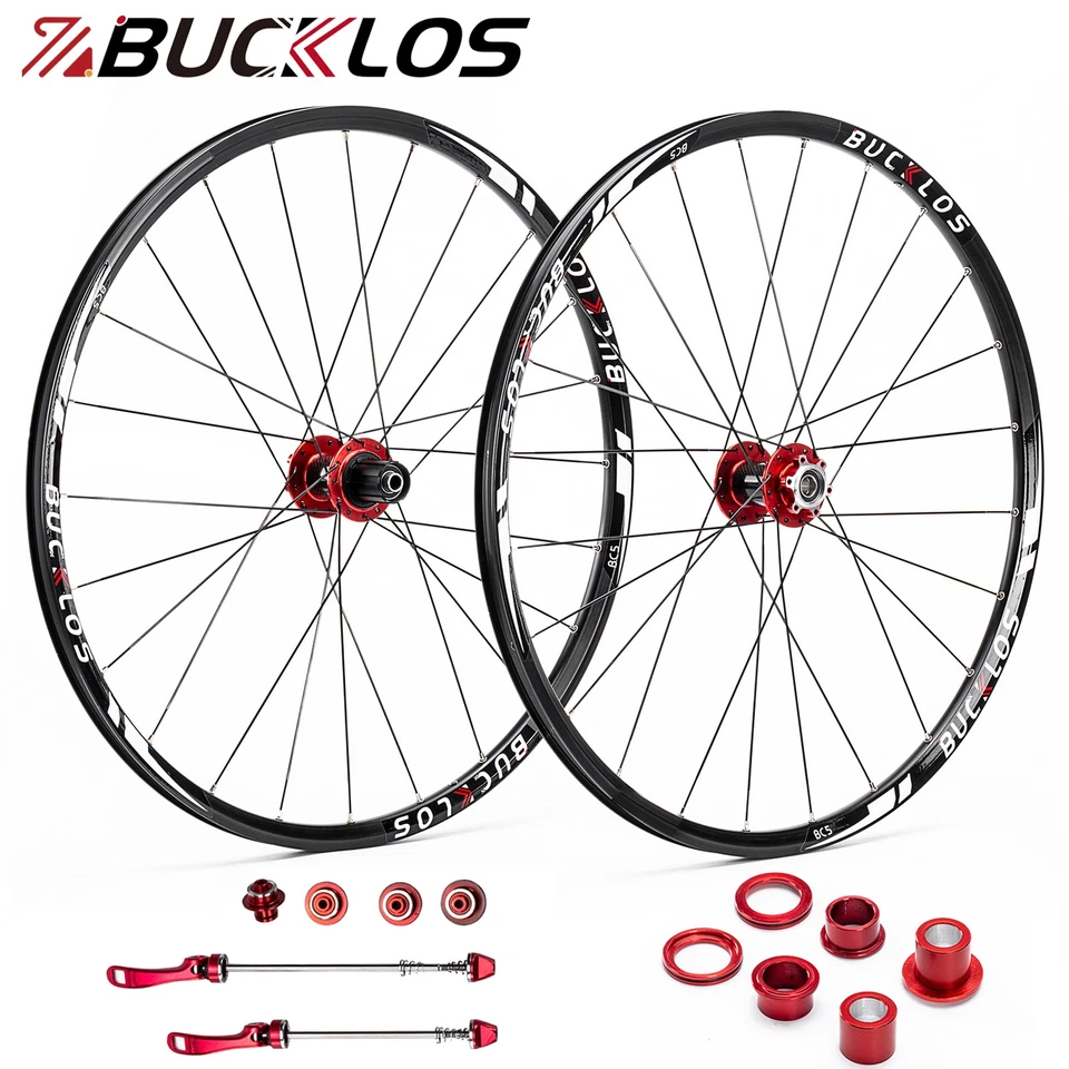BUCKLOS Carbon Hub MTB Bike Wheels 26/27.5/29 in Disc Wheelset Clincher Rim QR - Image 1 of 4