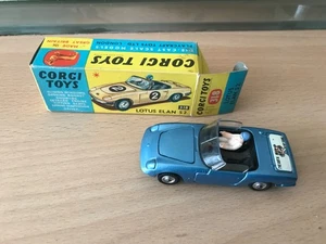 An excellent boxed Corgi Toys 318 blue Lotus Elan S2 I've Got A Tiger In My Tank - Picture 1 of 5