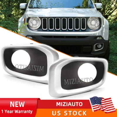 Par de luces antiniebla bisel parachoques lámpara delantera izquierda + derecha para Jeep Renegade 2015-2018 Foto 1 de 4