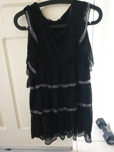 Chloé Flapper Dress In black and glitter small Made In China - Picture 1 of 5