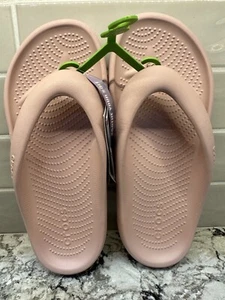 Crocs Mellow Recovery Flip Flop Slides Women’s 11 /Men’s 9 Pink Clay Slip On NWT - Picture 1 of 7