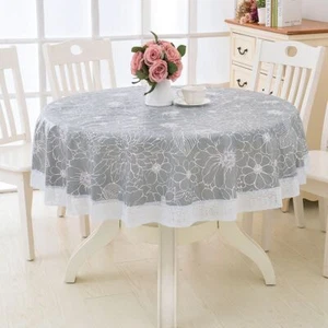 Round Dining Table Table Cloth Table Cover Home Decor Kitchen Tablecloth - Picture 1 of 35