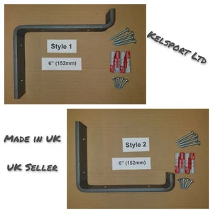 Heavy Duty Steel Scaffold Board Rustic Shelf Brackets 152mm 6inch Made in UK - Picture 1 of 5