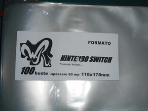 100 BUSTE WR "NINTENDO SWITCH" 118x178 mm x Giochi Nintendo Switch - Picture 1 of 1