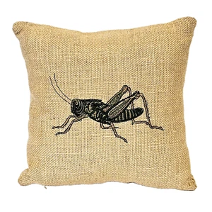 Cuscino cavalletta punto ago tela decorativo patio interno esterno 9" x 9" - Foto 1 di 4