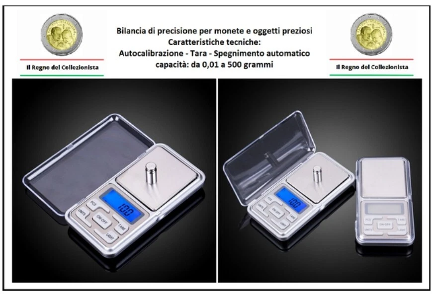 MINI BILANCIA BILANCINO DI PRECISIONE DIGITALE LCD 0,01gr 500g  - Immagine 1 di 1