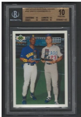 1991 UD Final Edition #79F Ken Griffey Ryne Sandberg BGS 10 PRISTINE POP 1 (one) — 第 1/2 张图片