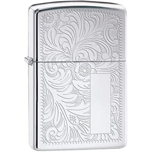 Zippo Venetian High Polish Chrome Lighter # 352 NEW - Picture 1 of 6