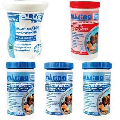 Chlortabletten für Pool Planschbecken Schockchlorer Chlor pH Algizid Dosierer - Bild 1 von 4