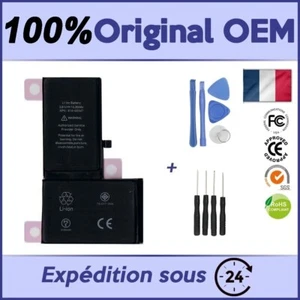3100mAh IPHONE X BATTERIE 100% NEUVE - CAPACITE SUPERIEURE +/ OUTILS +ADHESIF - Imagen 1 de 2
