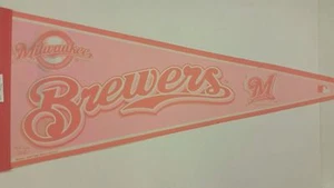 MLB Milwaukee Brewers 12" x 30" Pennant, NEW (PINK) - Picture 1 of 1