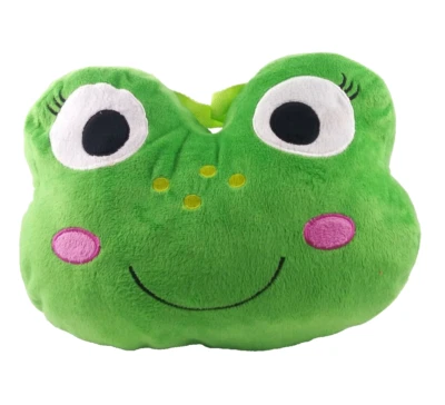 Juego de manta de felpa de rana de lana bolsa de viaje niños 15" Foto 1 de 4