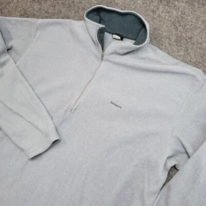 Maglione Uomo Vintage Patagonia Capilene 2XL Grigio Y2K Performance Quarto Zip - Foto 1 di 9