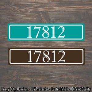 Custom Vertical Address Sign House Numbers Property Colorful Plaque 4x18in - Picture 1 of 5