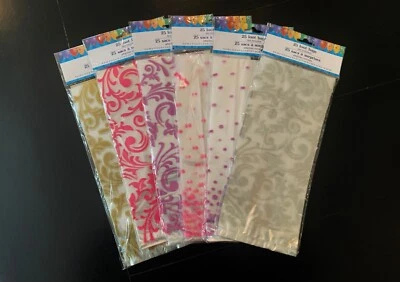 Cello Party Favor Treat Bags 5" x 3" x 11 1/2" Pack of 25 Variety Dots Jacquard - Image 1 of 4