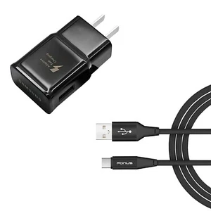 Fast Home Charger Type-C 6ft USB Cable Quick Power Adapter for Smartphones - Picture 1 of 7