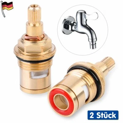 1 Paar Keramik-Oberteil Ventiloberteil Messing Wasserhahn 1/2 Ventil Hahn Ersatz - Bild 1 von 4