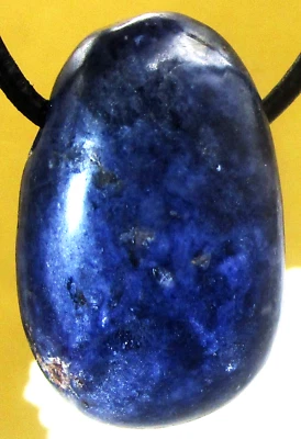 SAPHIR     TROPFEN   Trommelstein    gebohrt  EDELSTEIN   ANHÄNGER         Nr.67 - Bild 1 von 2