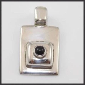 Silpada 925 Sterling Silber schwarzer Onyx zierlicher Anhänger S0638  - Bild 1 von 12