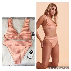 Rip Curl Set Premium Surf Deep V Bikini Oberteil & High Waist Cheeky Bottom Small Neu mit Etikett - Bild 1 von 6