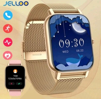 Chain smart watch for women and men Gold Plated with wireless call Plug Card  - Image 1 of 4