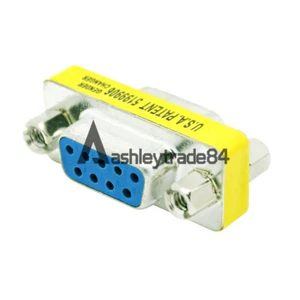 RS-232 DB9 9-polige Buchse zu Buchse F/F Geschlechtswechsler Kupplung Adapter YJUS seriell - Bild 1 von 1