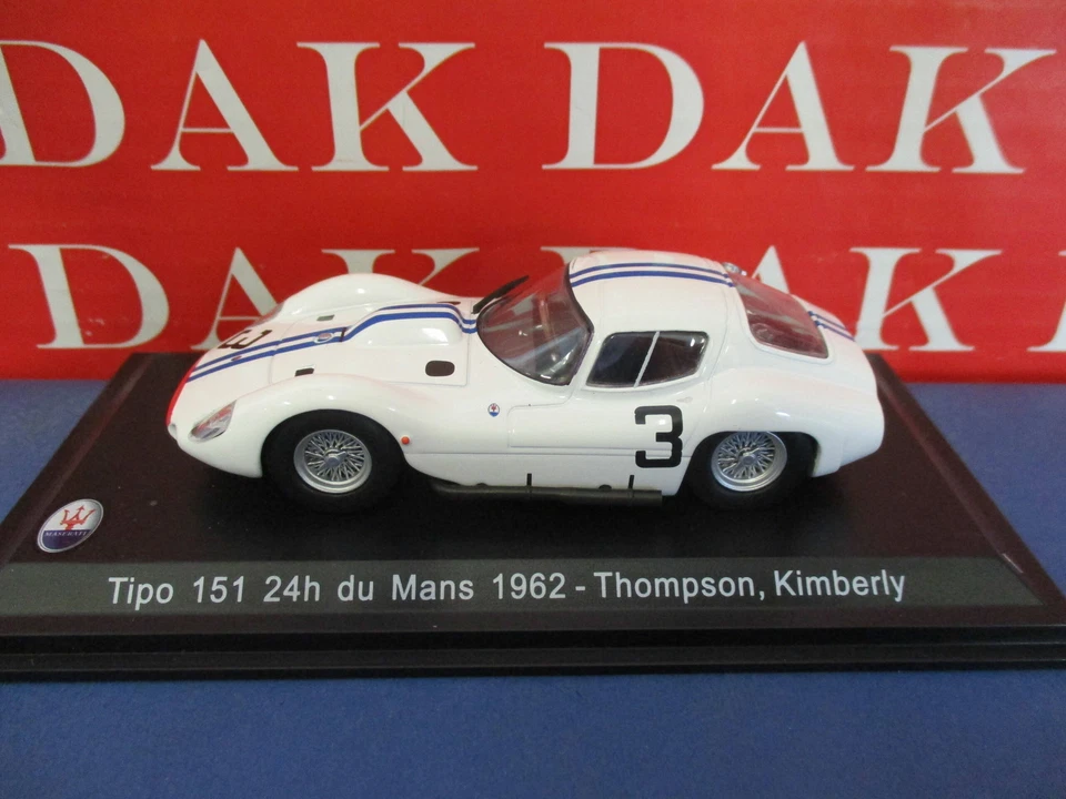 Die cast 1/43 Modellino Auto Maserati Tipo 151 N3 24H Le Mans 1962 Thompson - Immagine 1 di 4