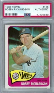 1965 Topps # 115 Bobby Richardson Yankees PSA AUTHENTIC - Picture 1 of 1