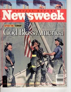 September 24 2001 Newsweek 9/11 Raising NYFD The Flag GOD BLESS AMERICA - Picture 1 of 1