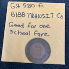 Bibb Transit Company (Macon, Georgia) school transit token - Ga580E