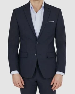 $600 Bar III Men's Blue Skinny-Fit Wool Stretch Jacket Pants 2-Piece Suit Sz 42L - Picture 1 of 7