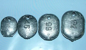 4 PZ PIOMBO PESCA A SAPONETTA DA 55 GRAMMI FORO PASSANTE - Imagen 1 de 1