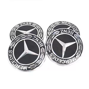 4× 56mm Für Mercedes Benz MB A E Nabendeckel Nabenkappen Felgendeckel Aufkleber+ - Bild 1 von 4
