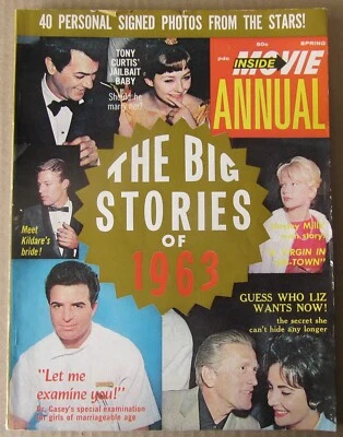 INSIDE MOVIE ANNUAL The Big Stories of 1963 MAGAZINE Elvis Celebrity Stars Foto 1 de 4
