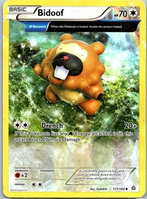 Bidoof (Alpha) Uncommon XY - Primal Clash 117/160 HP - Image 1 of 2