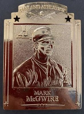 1997 Pinnacle X-Press Gold Metal Works Mark McGwire #14 Baseball Card # 68/200!! - Image 1 of 2