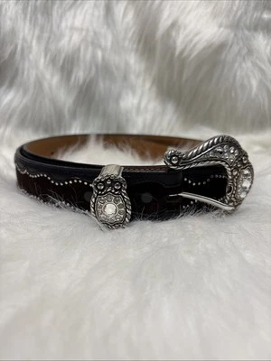 Женские сапоги Justin вестерн блестящий ремень размер 36 со стразами ковбойский ремень - Изображение 1 из 4