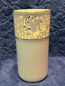 LENOX GLENWOOD 7 7/8" DEER/SQUIRREL/RABBIT PIERCED VASE/PILLAR CANDLE HOLDER-EC - Picture 1 of 7