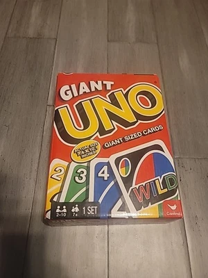 Giant Uno Playing Cards. 7.4 X 10.1. Made By Cardinal/Mattel.  - Image 1 of 3