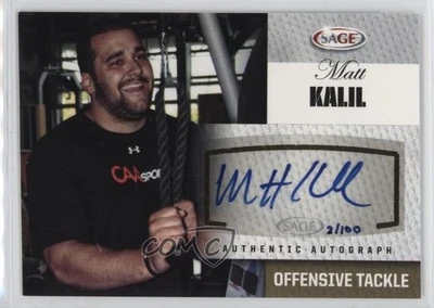2012 SAGE Auto Auto Gold /100 Matt Kalil #A28 Rookie Auto RC - Image 1 of 2