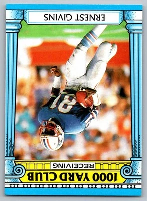 1987 Topps 1000 Yard Club Ernest Givins Houston Oilers #20 Foto 1 de 2