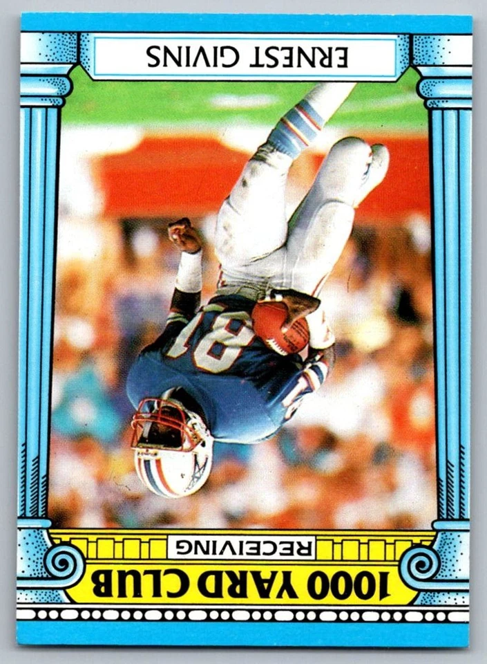1987 Topps 1000 Yard Club Ernest Givins Houston Oilers #20 - Image 1 of 2