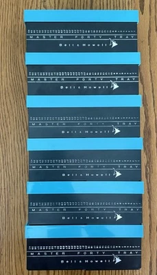 Lot of 6 Bell & Howell Master Forty Slide Trays 240 Mounts Turquoise 1960’s - Image 1 of 4